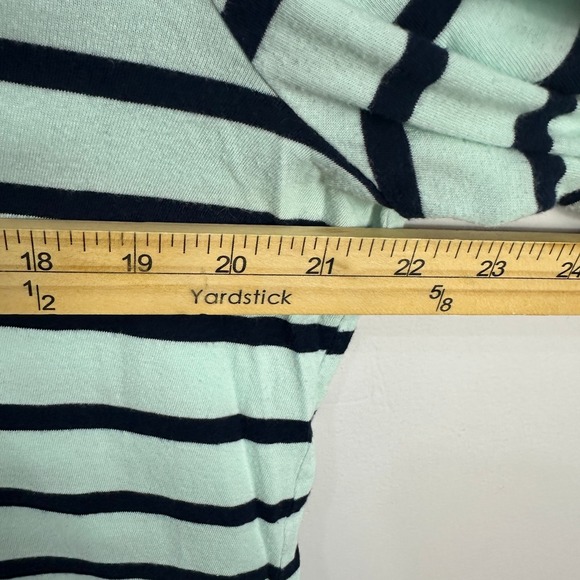 Chicos Weekends 3 Blue Stripe Lace Up Top Nautical Preppy Coastal Grandma XL - Picture 6 of 6